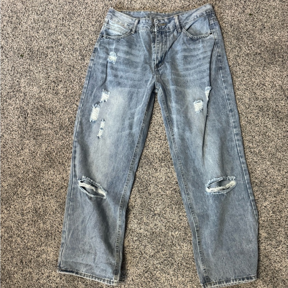 Ladies baggy wide leg jeans Size Medium.  NWOT